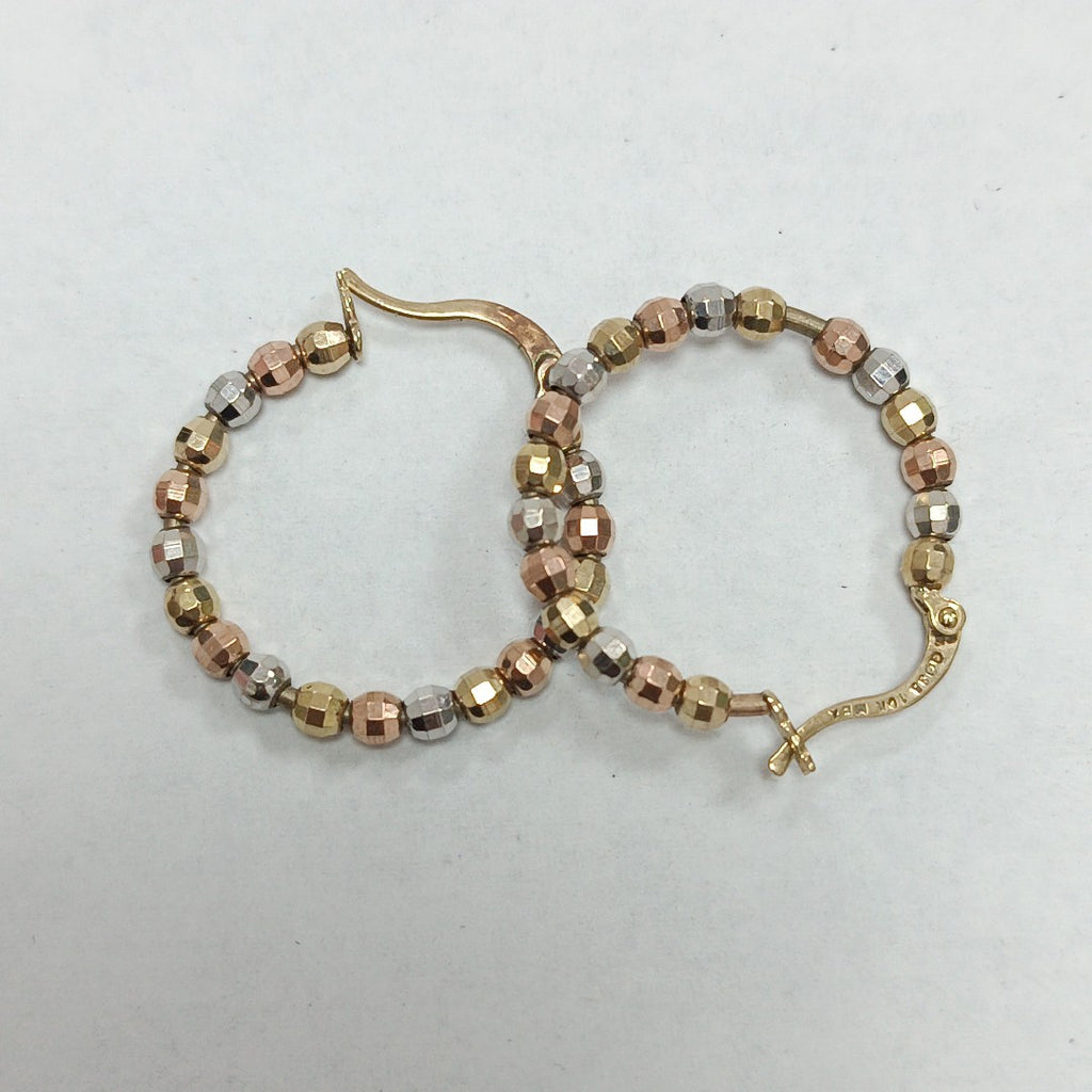 ARRACADAS PAR ORO, ORO COMBINADO 10 K 3.6 GRMS (SEMINUEVO)