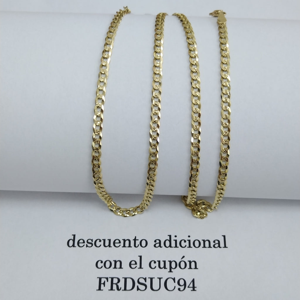 CADENA BARBADA DIAMANTADA 12.71GR 60 CM CM (NUEVO)