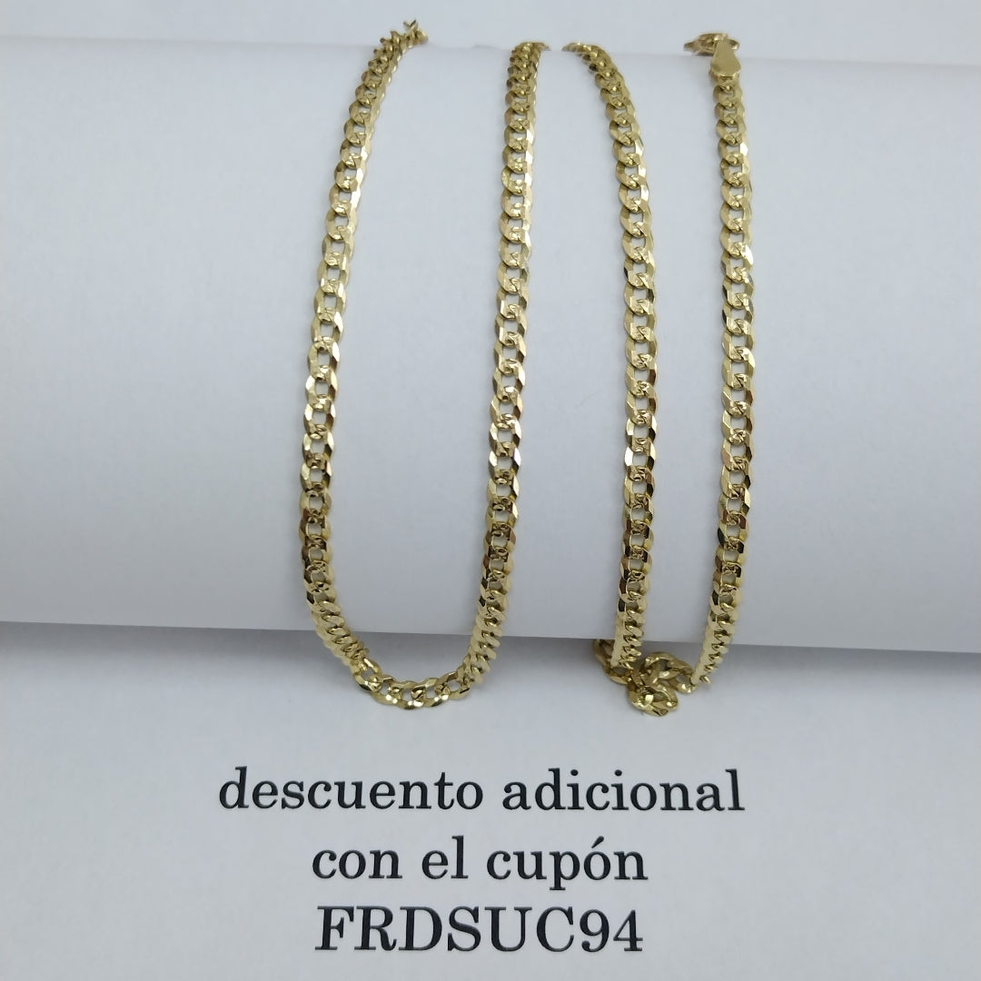 CADENA BARBADA DIAMANTADA 12.71GR 60 CM CM (NUEVO)