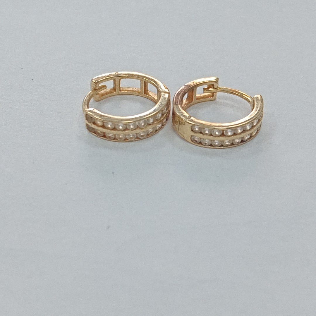 ARRACADAS PAR ORO 14 K 1.5 GRMS (SEMINUEVO)