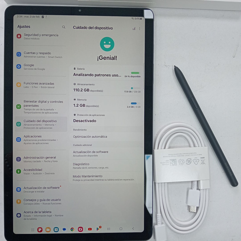 TABLETA SAMSUNG GALAXY TAB S6 LITE SM-P620 (2024) 128 GB 4 GB RAM