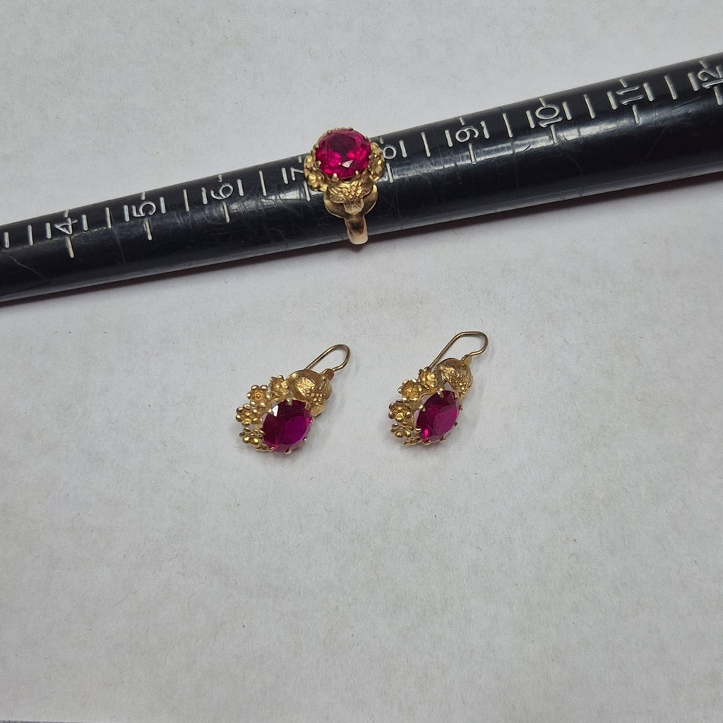 ANILLITO, ARETES PAR ORO 10 K 8.6 GRMS (SEMINUEVO)