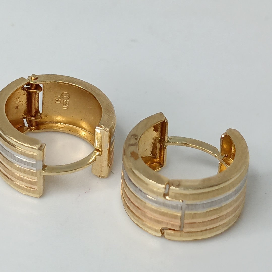 ARRACADAS PAR ORO 14 K 3.6 GRMS (SEMINUEVO)