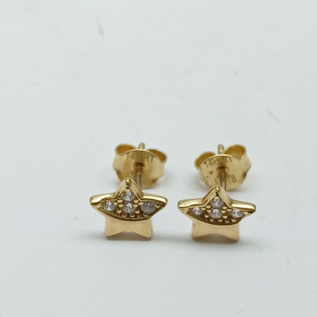 BROQUELES PAR ORO 14 K 1,10 GRMS (SEMINUEVO)