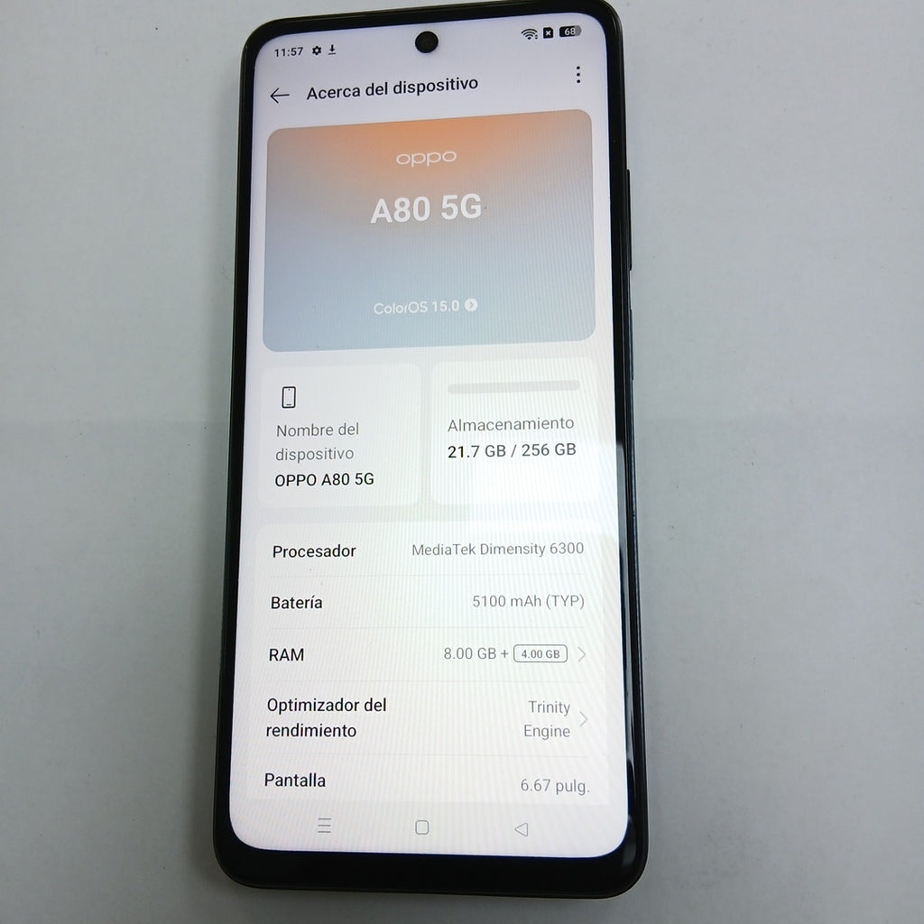CELULAR OPPO  A80 5G CPH2639 (2024) 256 GB 8 GB RAM (SEMINUEVO)