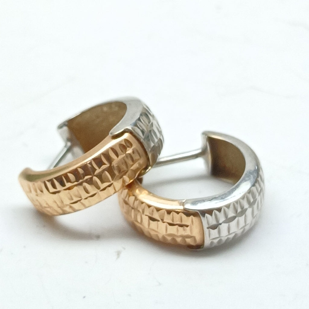 ARETES PAR ORO,ORO BLANCO 14 K 1,10 GRMS (SEMINUEVO)