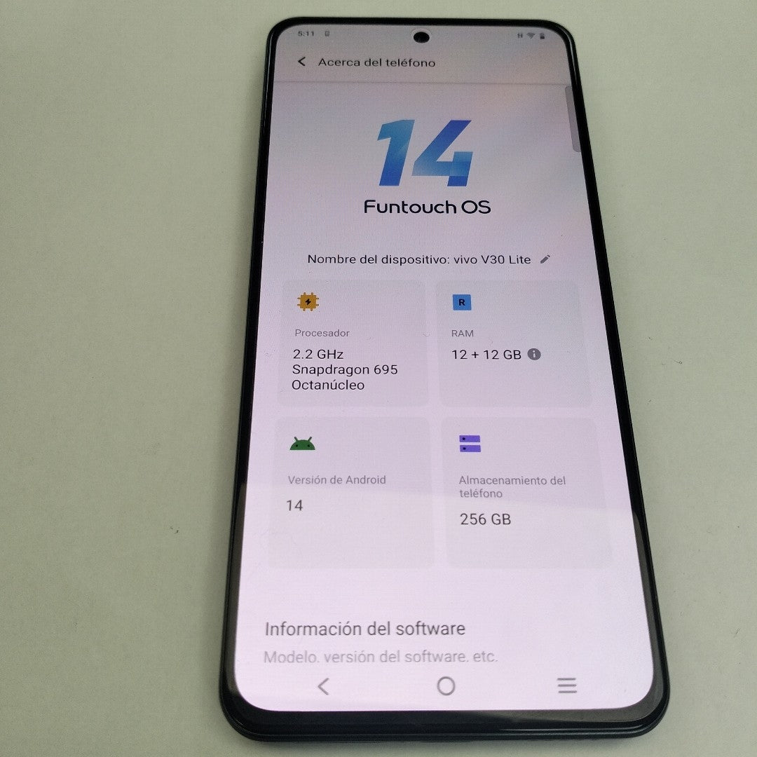 CELULAR VIVO V30 LITE V2314 (2023) 256 GB 12 GB RAM (SEMINUEVO)