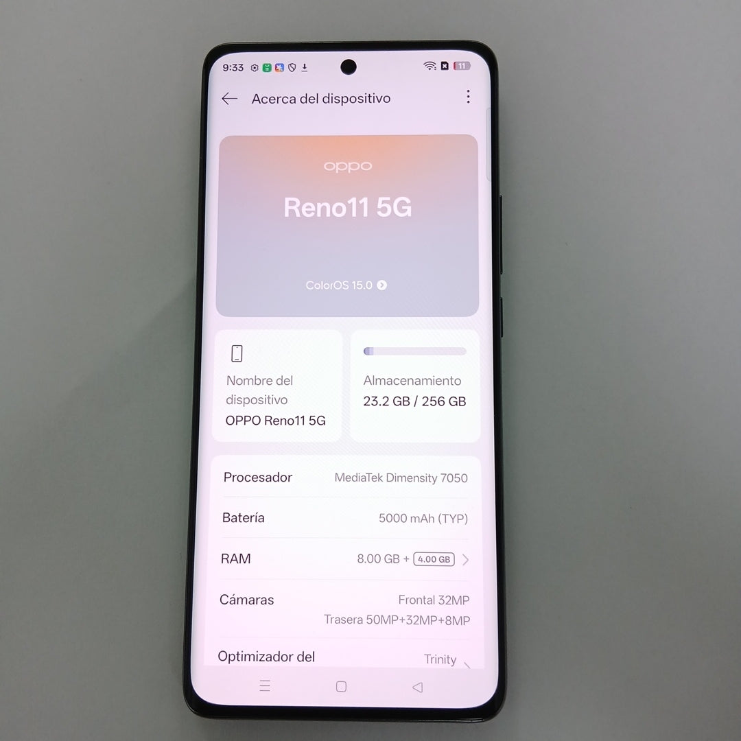 CELULAR OPPO  RENO11 5G CPH2599 (2024) 256 GB 8 GB RAM (SEMINUEVO)