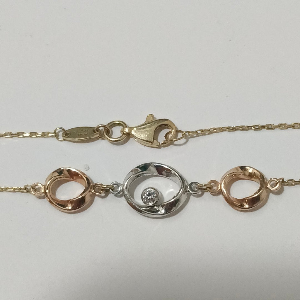 PULSERA ORO COMBINADO 14 K 2,00 GRMS (SEMINUEVO)
