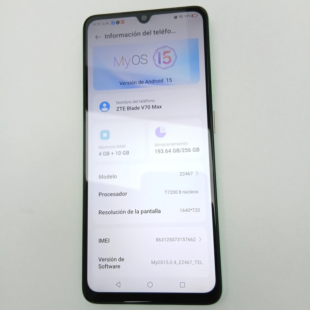 CELULAR ZTE BLADE V70 MAX Z2467 (2025) 256 GB 4 GB RAM (SEMINUEVO)