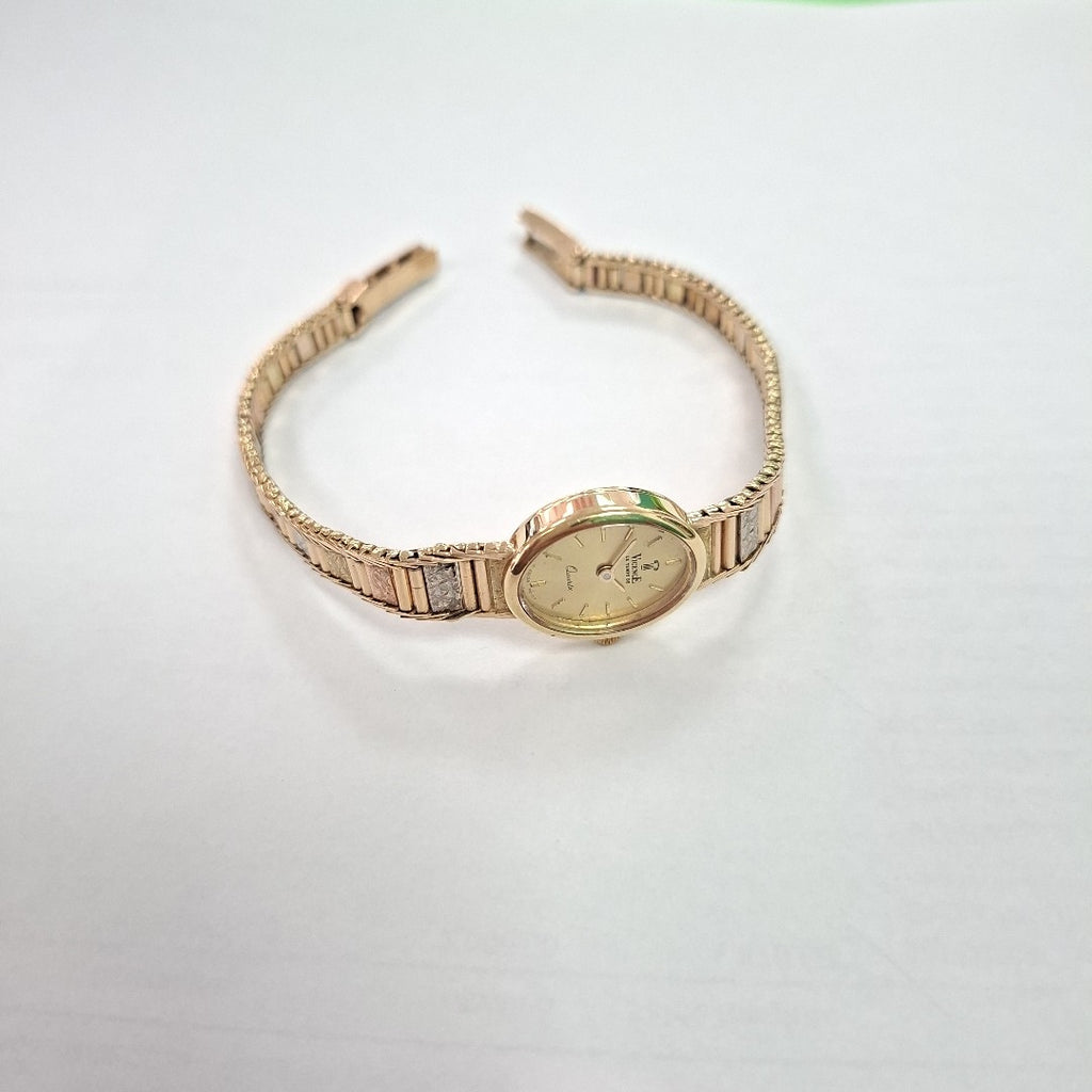 RELOJ CAJA Y PULSO ORO ORO 14 K 13 GRMS (SEMINUEVO)