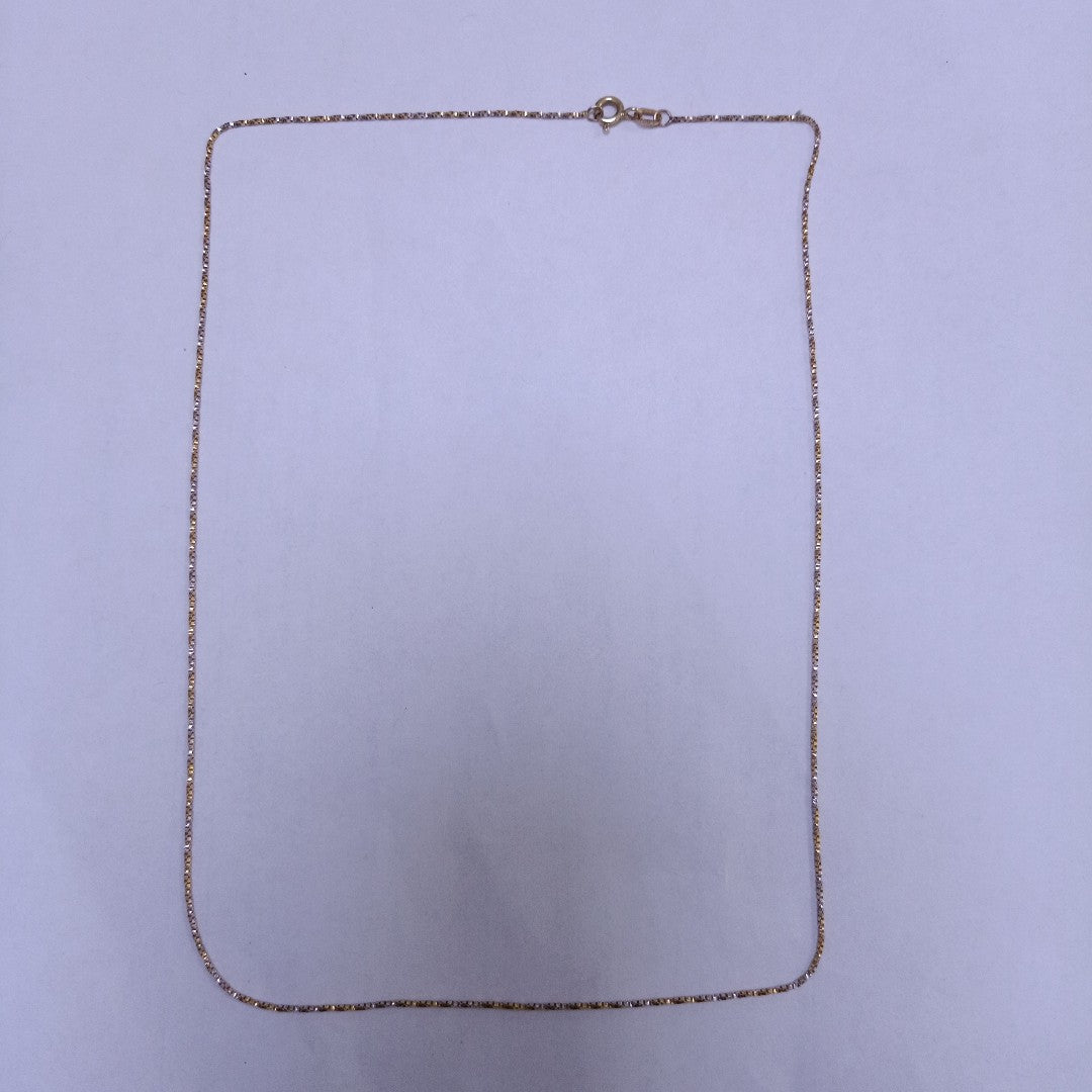 CADENA ORO COMBINADO 14 K 2.1 GRMS (SEMINUEVO)