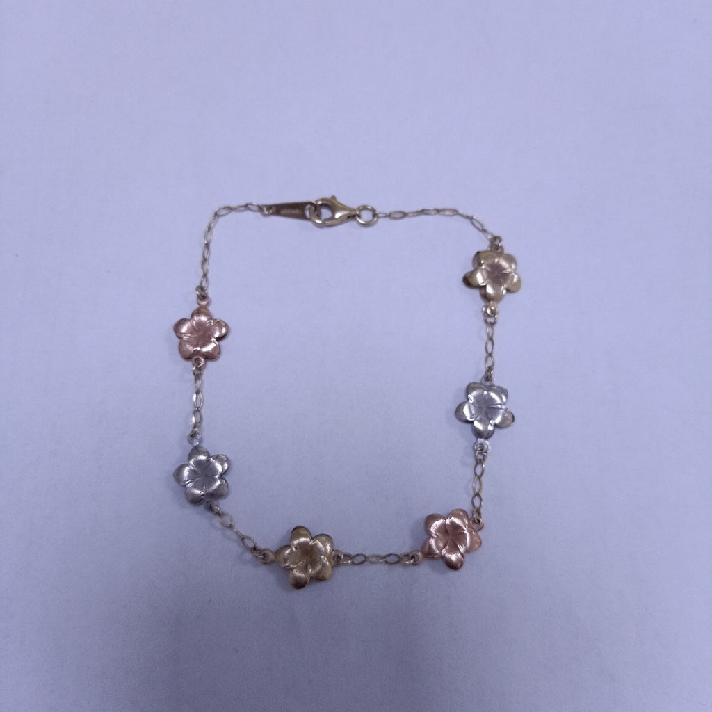 PULSERA ORO COMBINADO 14 K 3.6 GRMS (SEMINUEVO)
