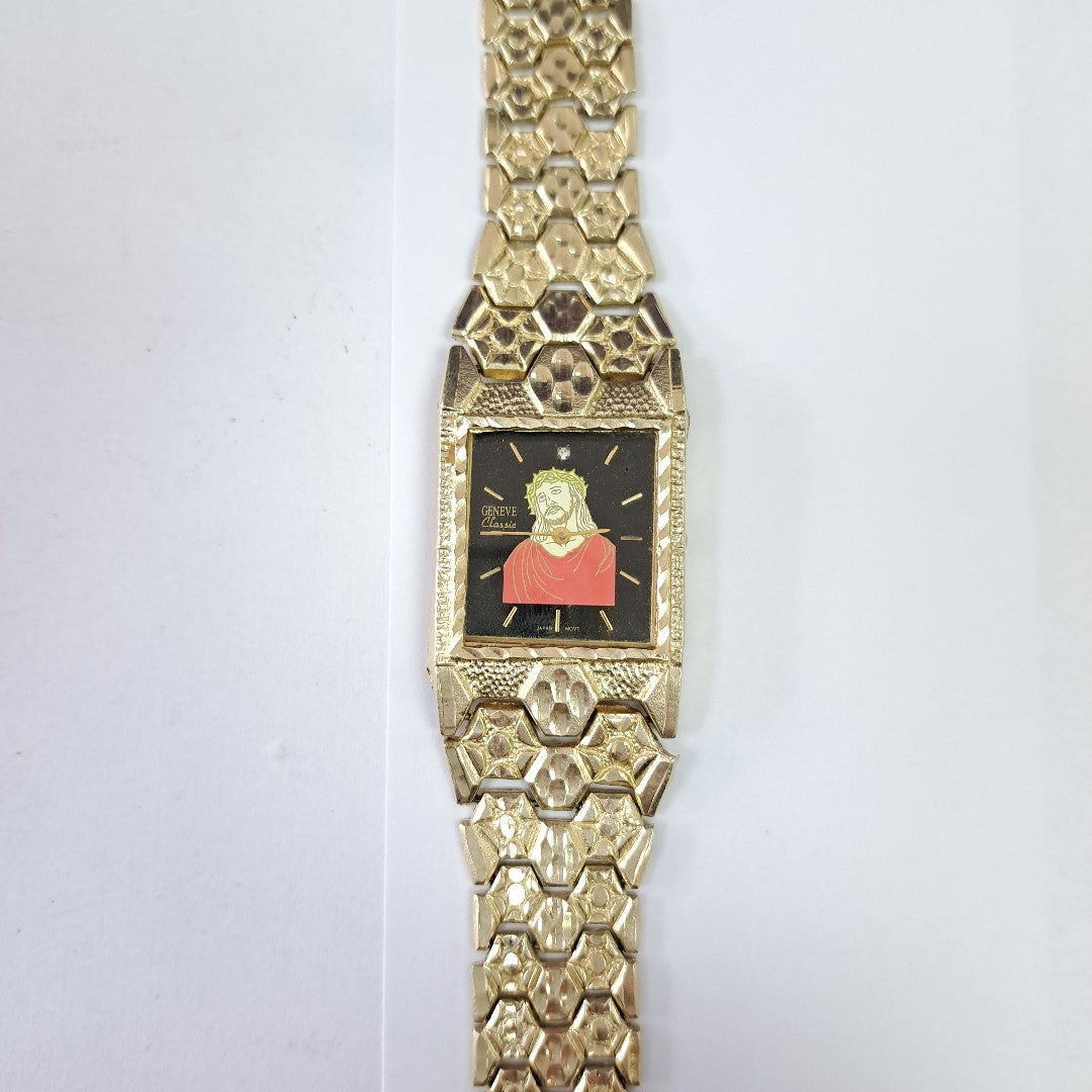 RELOJ CAJA ACERO PULSO ORO ORO 10 K 38.4 GRMS (SEMINUEVO)