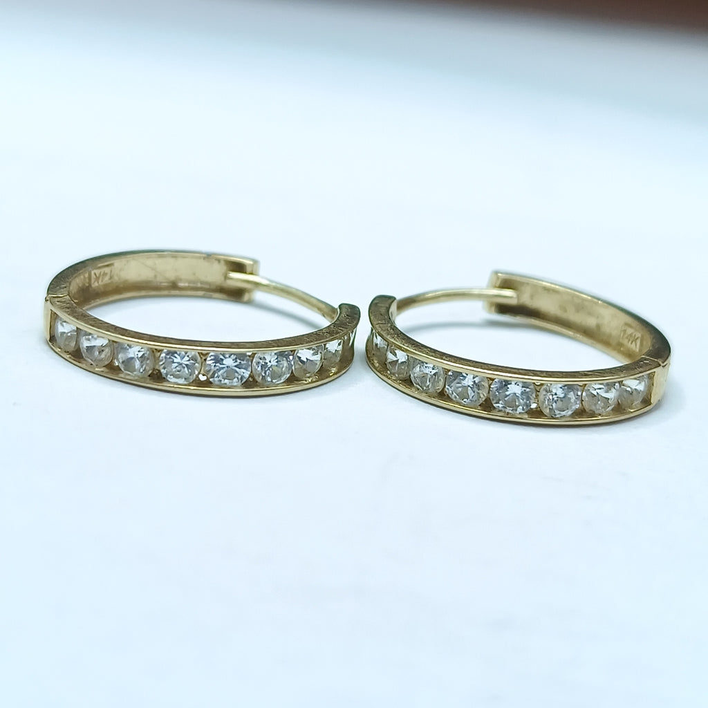 ARRACADAS PAR ORO 14 K 1,60 GRMS (SEMINUEVO)