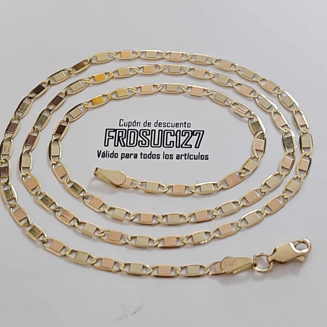 CADENA ESPECIAL MARINERA ESPEJO 7.4G 55 CM 14K (NUEVO)