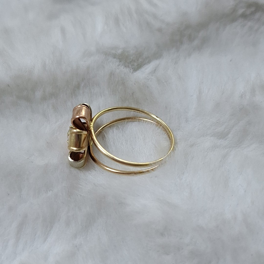 ANILLITO ORO COMBINADO 14 K 2.4 GRMS (SEMINUEVO)