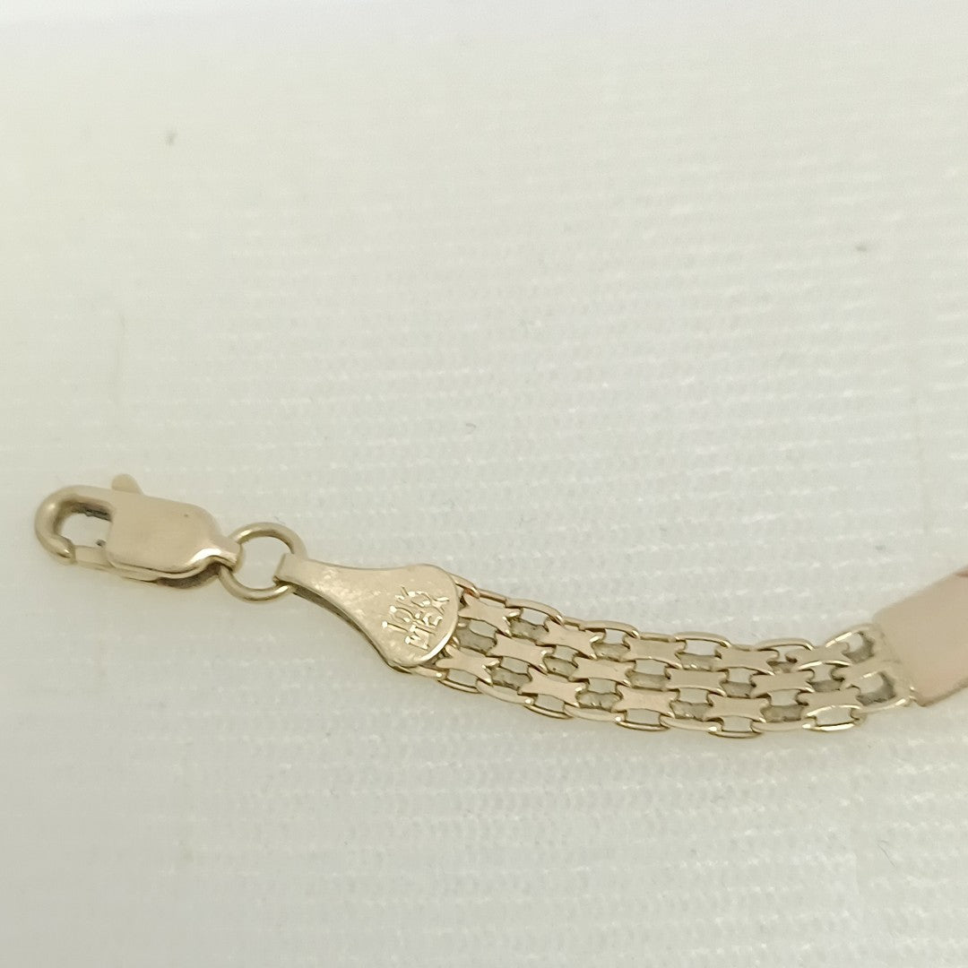 PULSERA ORO COMBINADO 10 K 4.4 GRMS (SEMINUEVO)