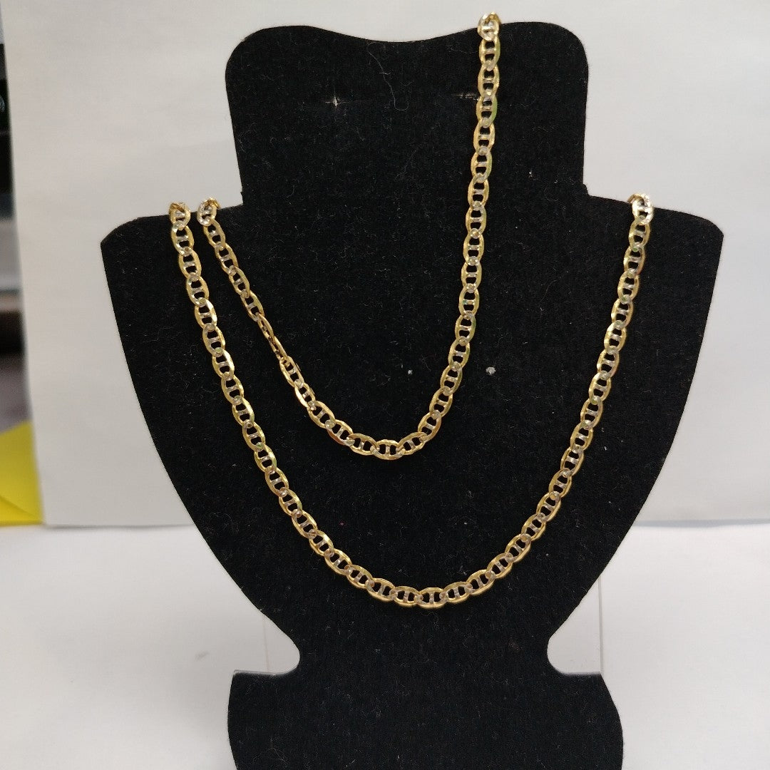 CADENA TEJIDO MARINERO 9GR 60 CM 14K (NUEVO)