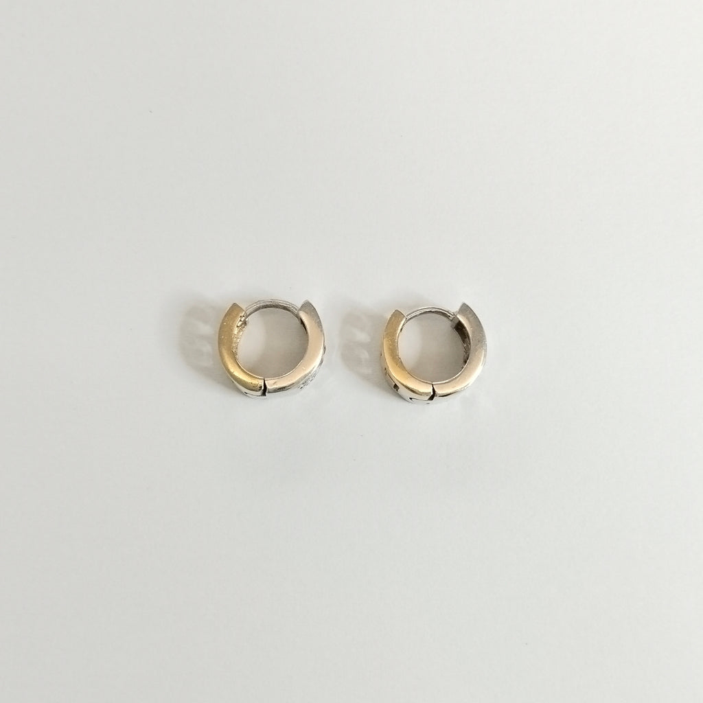 ARRACADAS PAR ORO, ORO BLANCO 14 K 4.7 GRMS (SEMINUEVO)