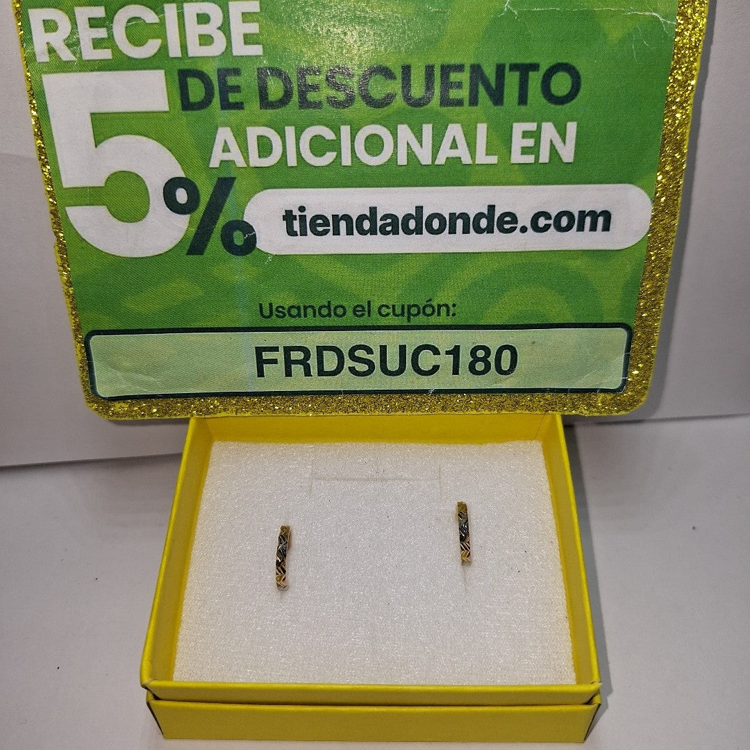 ARRACADAS PAR ORO 14 K 0.6 GRMS (SEMINUEVO)