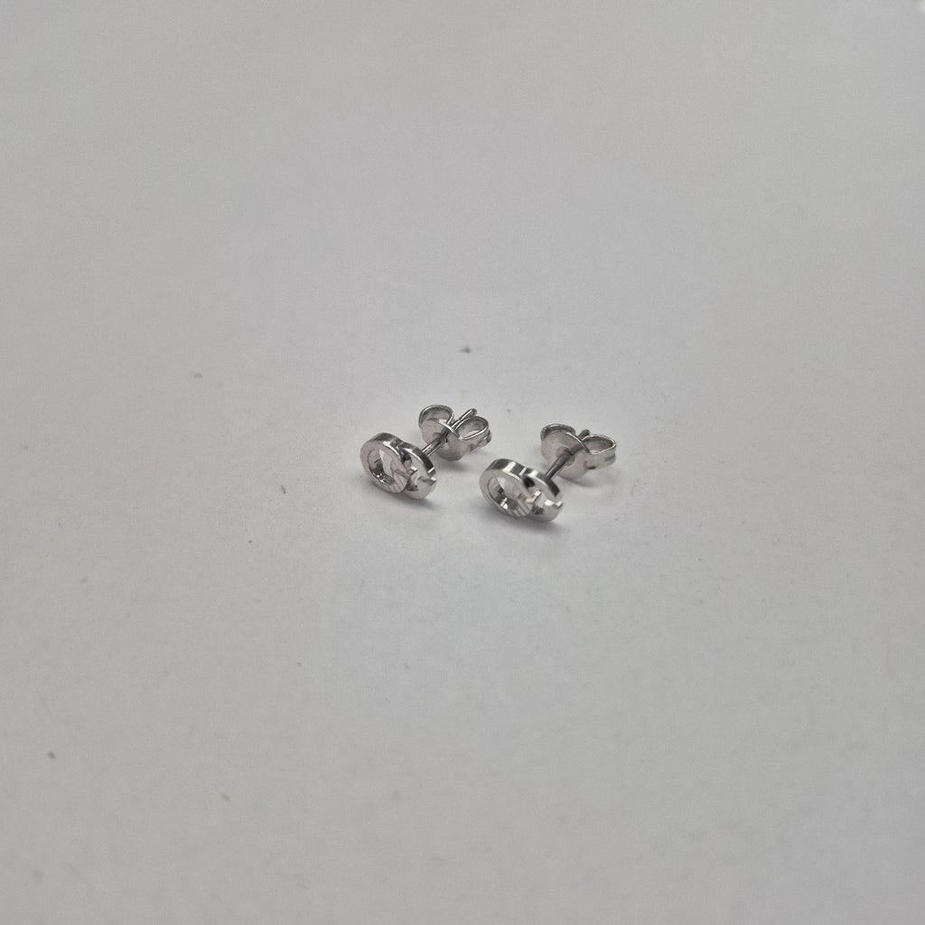 BROQUELES PAR ORO BLANCO 18 K 1,50 GRMS (SEMINUEVO)