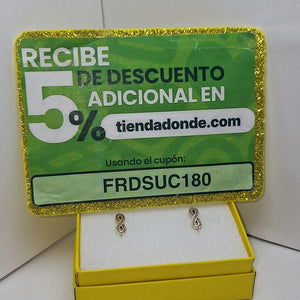 ARETES PAR ORO 14 K 2.2 GRMS (SEMINUEVO)