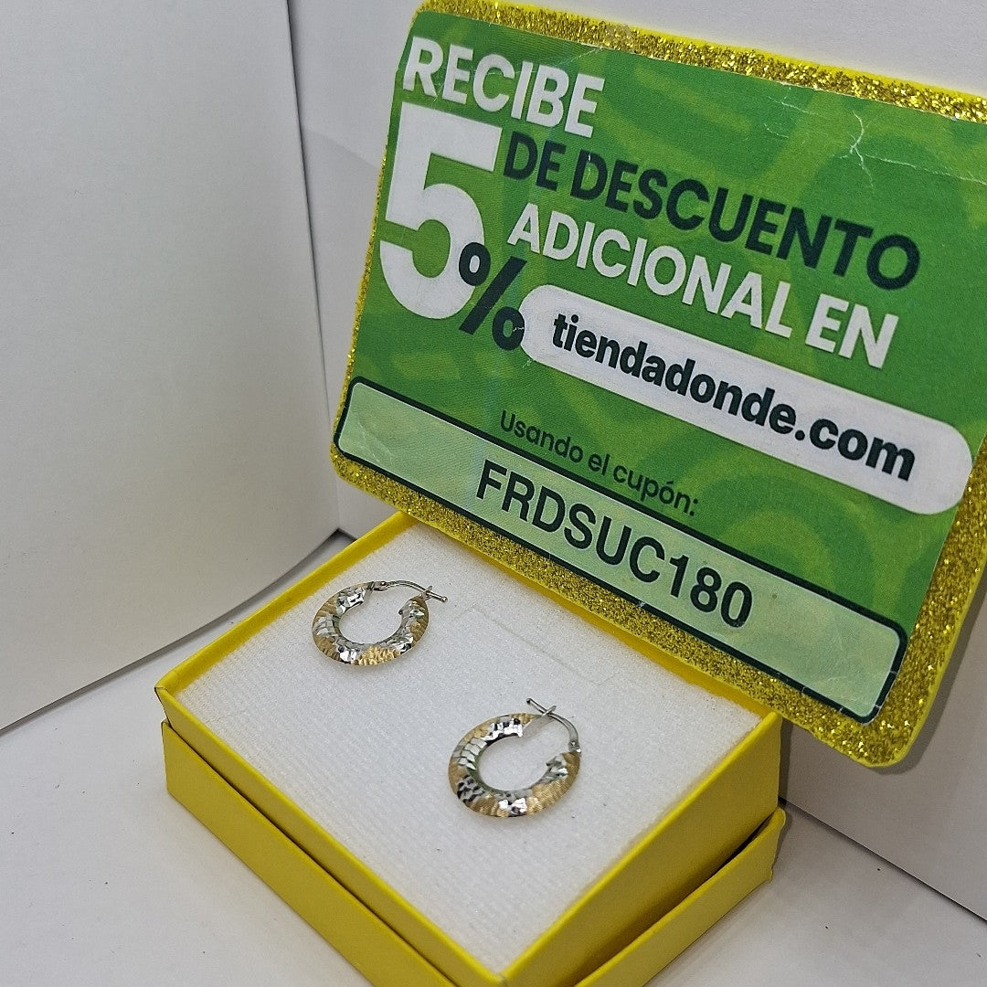 ARRACADAS PAR ORO 14 K 2 GRMS (SEMINUEVO)