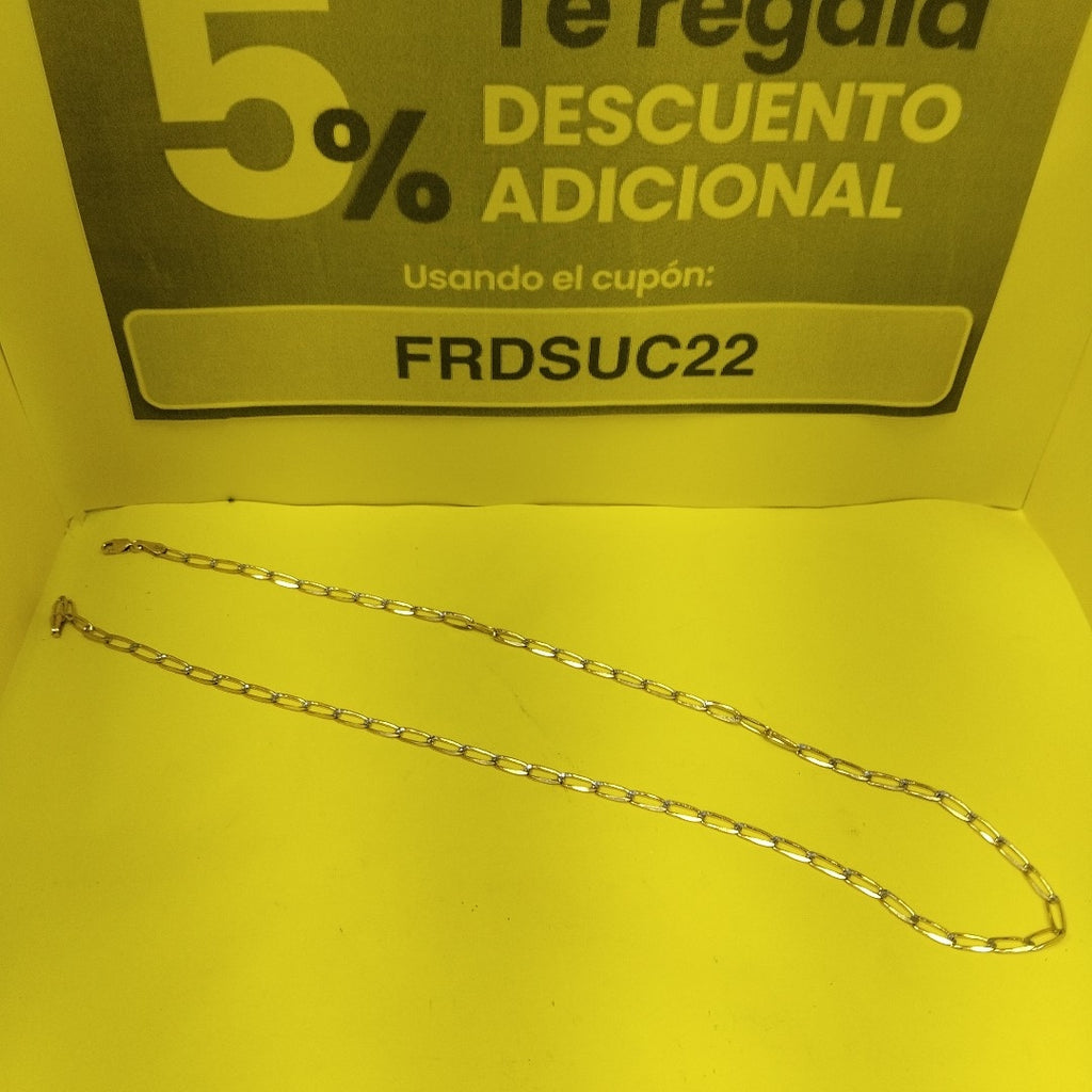 CADENA TEJIDO ESLABONES 11.1G 55 CM 14K (NUEVO)