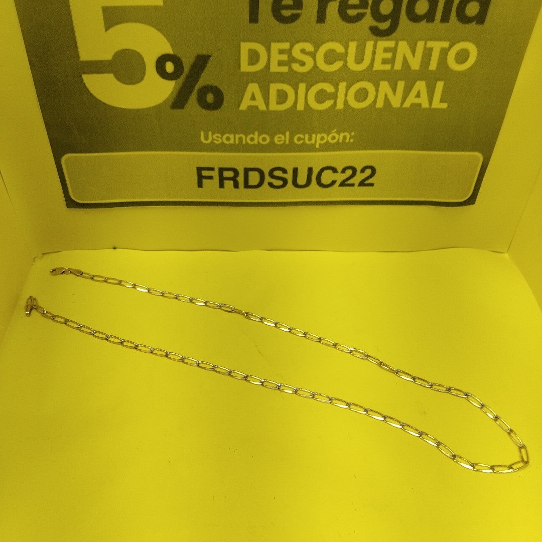 CADENA TEJIDO ESLABONES 11.1G 55 CM 14K (NUEVO)