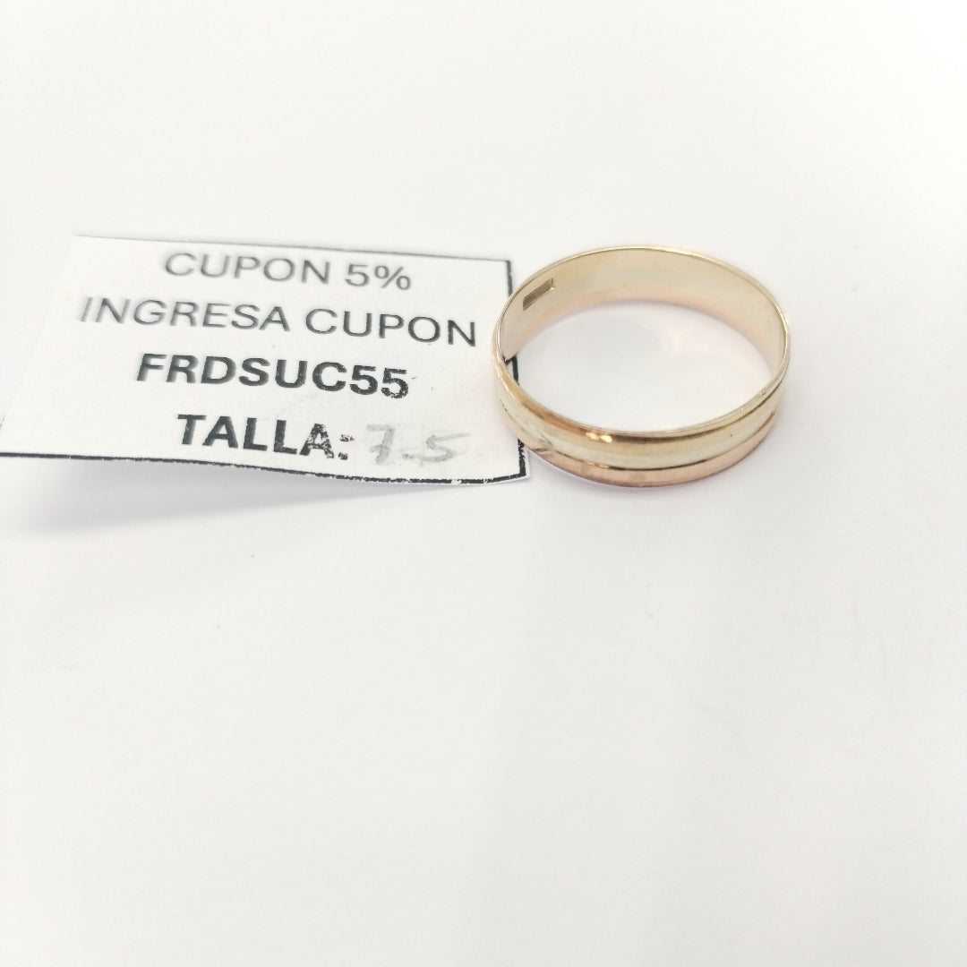 ARGOLLA ORO, ORO COMBINADO 10 K 1.5 GRMS (SEMINUEVO)