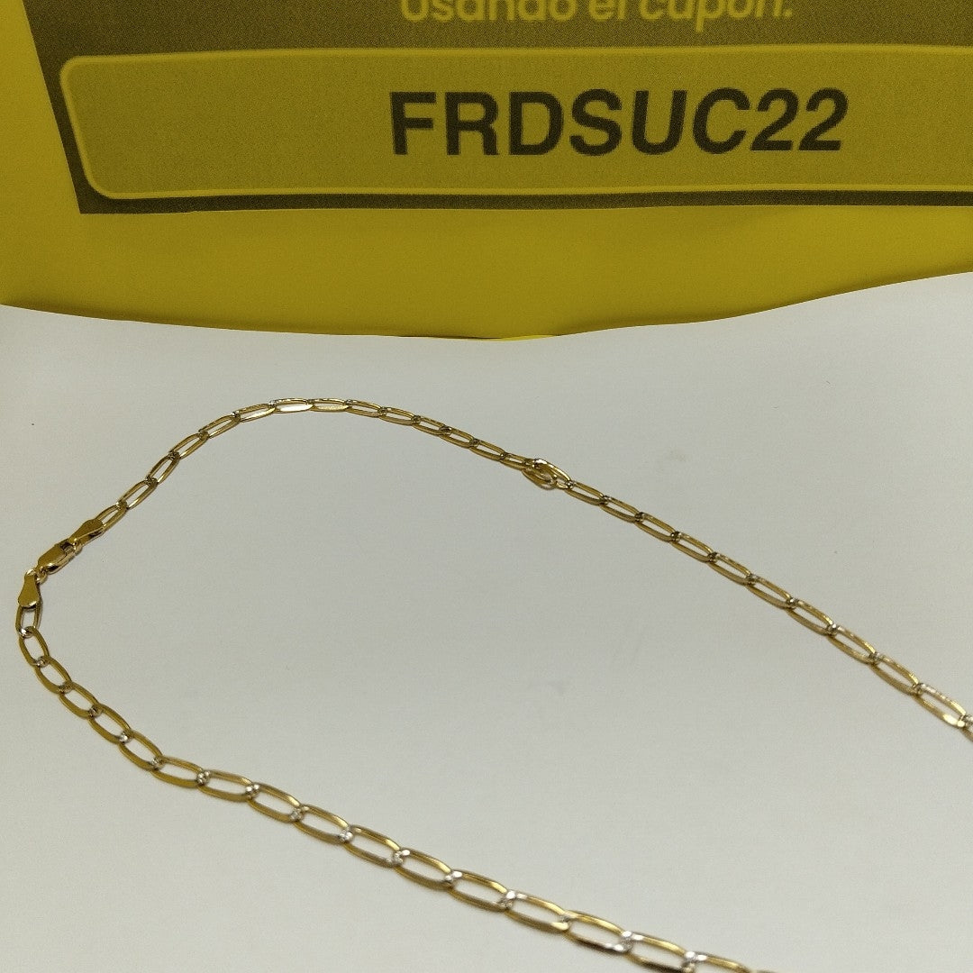 CADENA TEJIDO ESLABONES 11.1G 55 CM 14K (NUEVO)