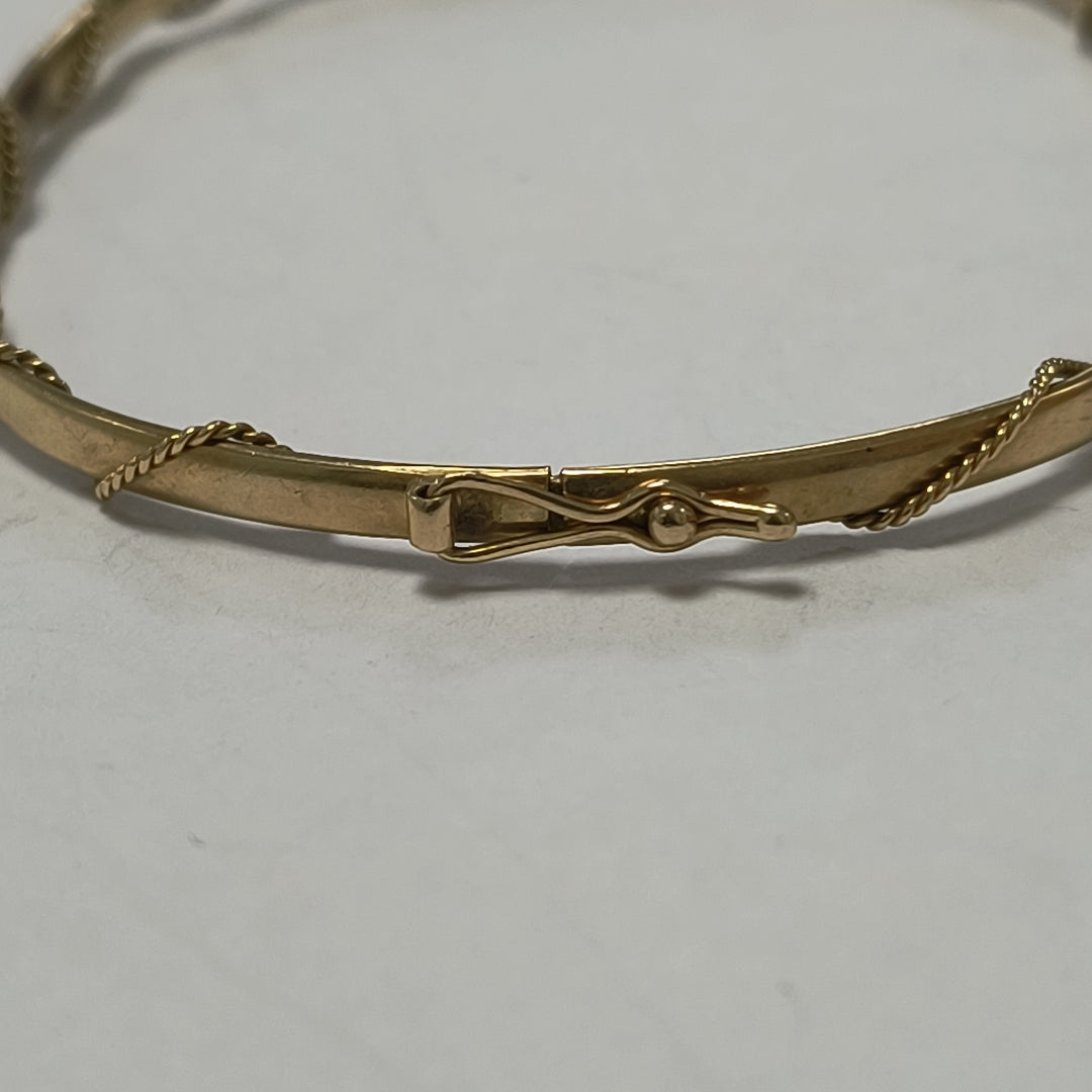 PULSERA RIGIDA ORO 14 K 4,30 GRMS (SEMINUEVO)