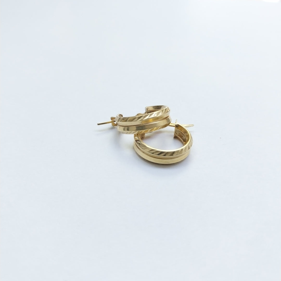 ARRACADAS PAR ORO 12 K 1.2 GRMS (SEMINUEVO)