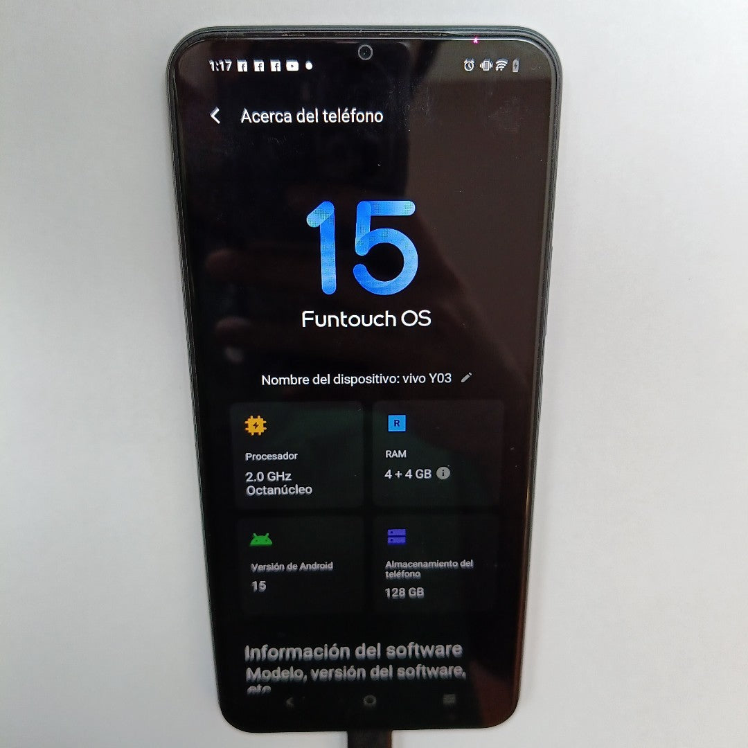 CELULAR VIVO Y03 V2332 (2024) 128 GB 4 GB RAM (SEMINUEVO)