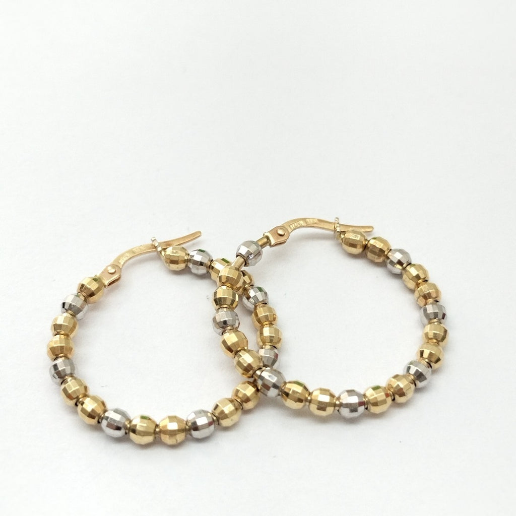 ARRACADAS PAR ORO,ORO COMBINADO 14 K 4,60 GRMS (SEMINUEVO)