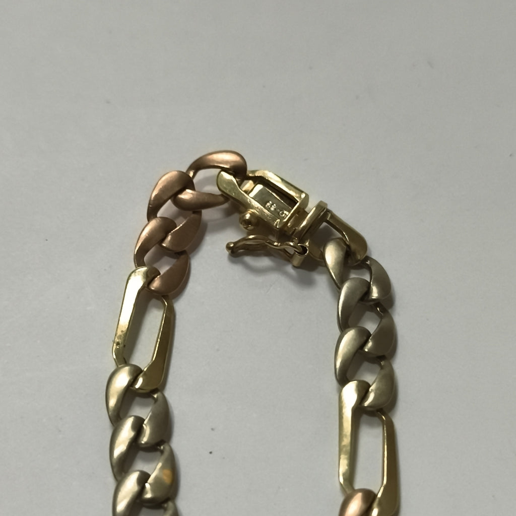 PULSERA ORO COMBINADO 14 K 8.4 GRMS (SEMINUEVO)