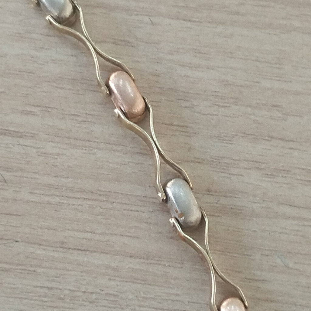 PULSERA ORO COMBINADO 14 K 8,40 GRMS (SEMINUEVO)