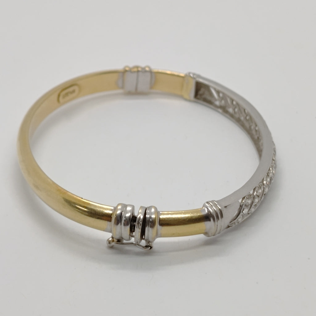 PULSERA RIGIDA ORO,ORO BLANCO 14 K 13,30 GRMS (SEMINUEVO)