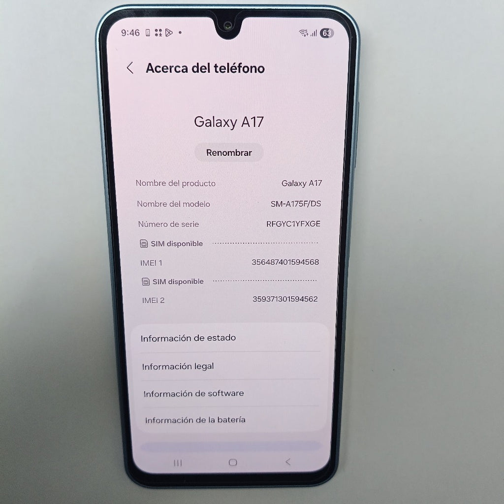 CELULAR SAMSUNG GALAXY A17 SM-A175F (2025) 256 GB 8 GB RAM (SEMINUEVO)