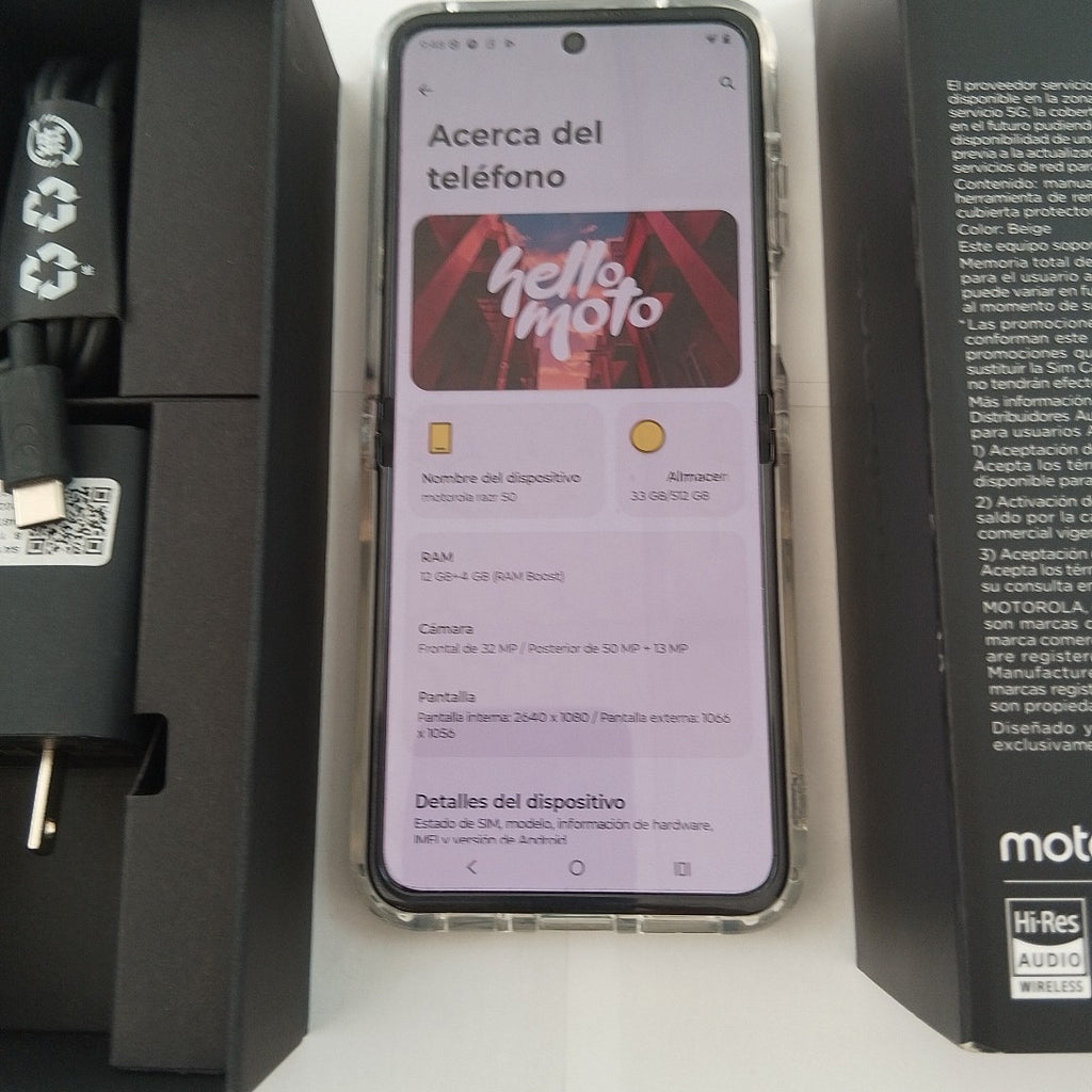 CELULAR MOTOROLA RAZR 50 5G XT2453-1 512 GB 12 GB RAM (SEMINUEVO)