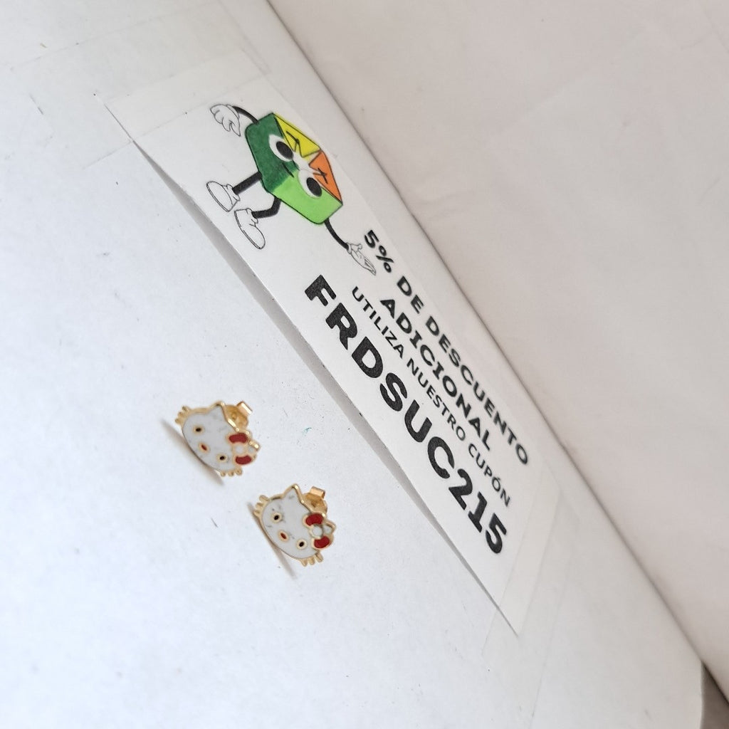 BROQUELES ORO 10K 2 (NUEVO)