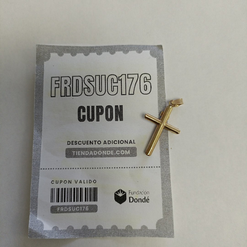 CRUCIFIJO ORO, ORO COMBINADO 10 K 1.2 GRMS (SEMINUEVO)