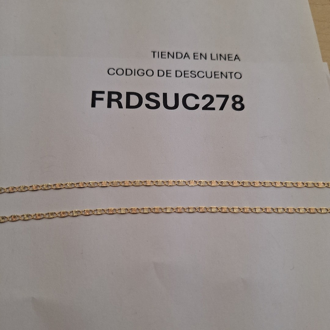 CADENA TEJIDO MARINERO 3.61GR 55 CM (NUEVO)