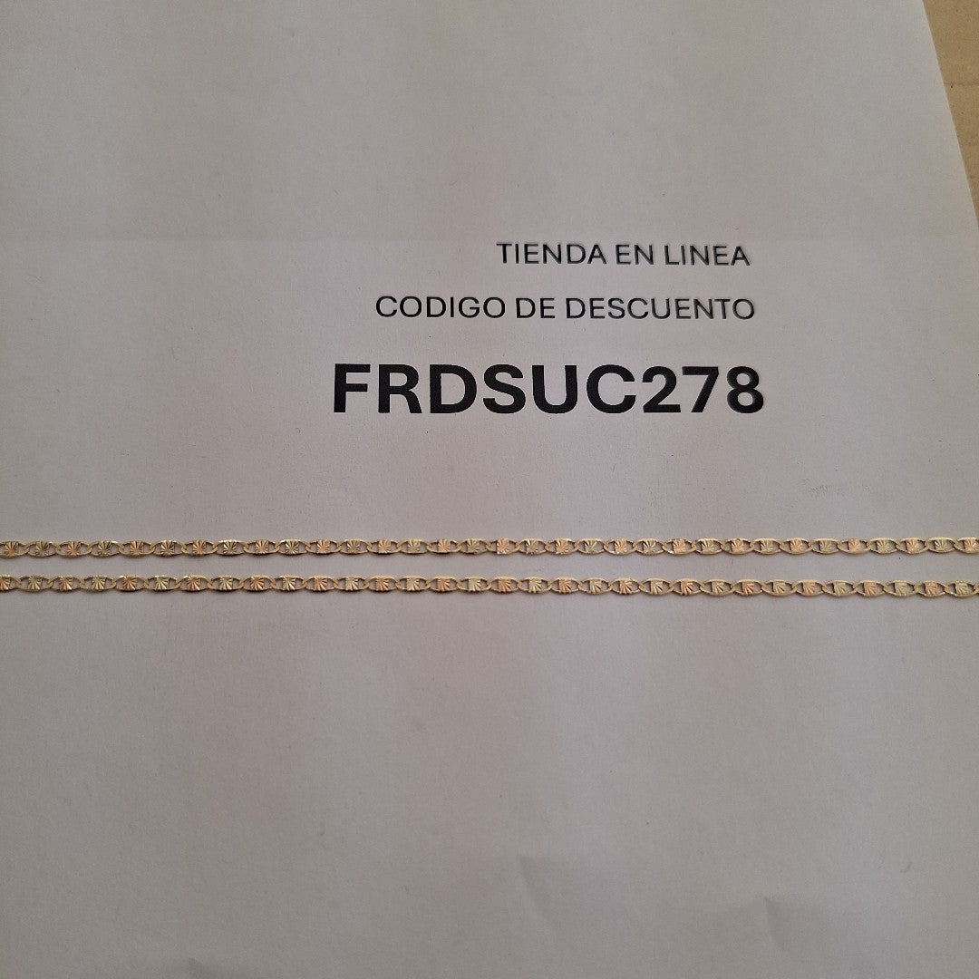 CADENA TEJIDO MARINERO 3.61GR 55 CM (NUEVO)