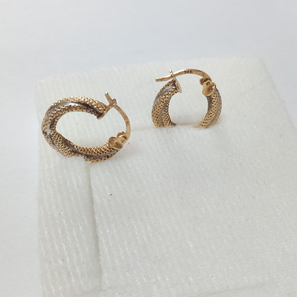 ARRACADAS PAR ORO,RODIADO 10 K 1,20 GRMS (SEMINUEVO)