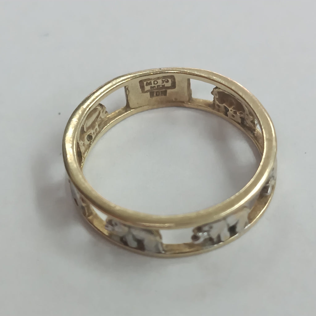 ANILLO ORO COMBINADO 10 K 2.5 GRMS (SEMINUEVO)