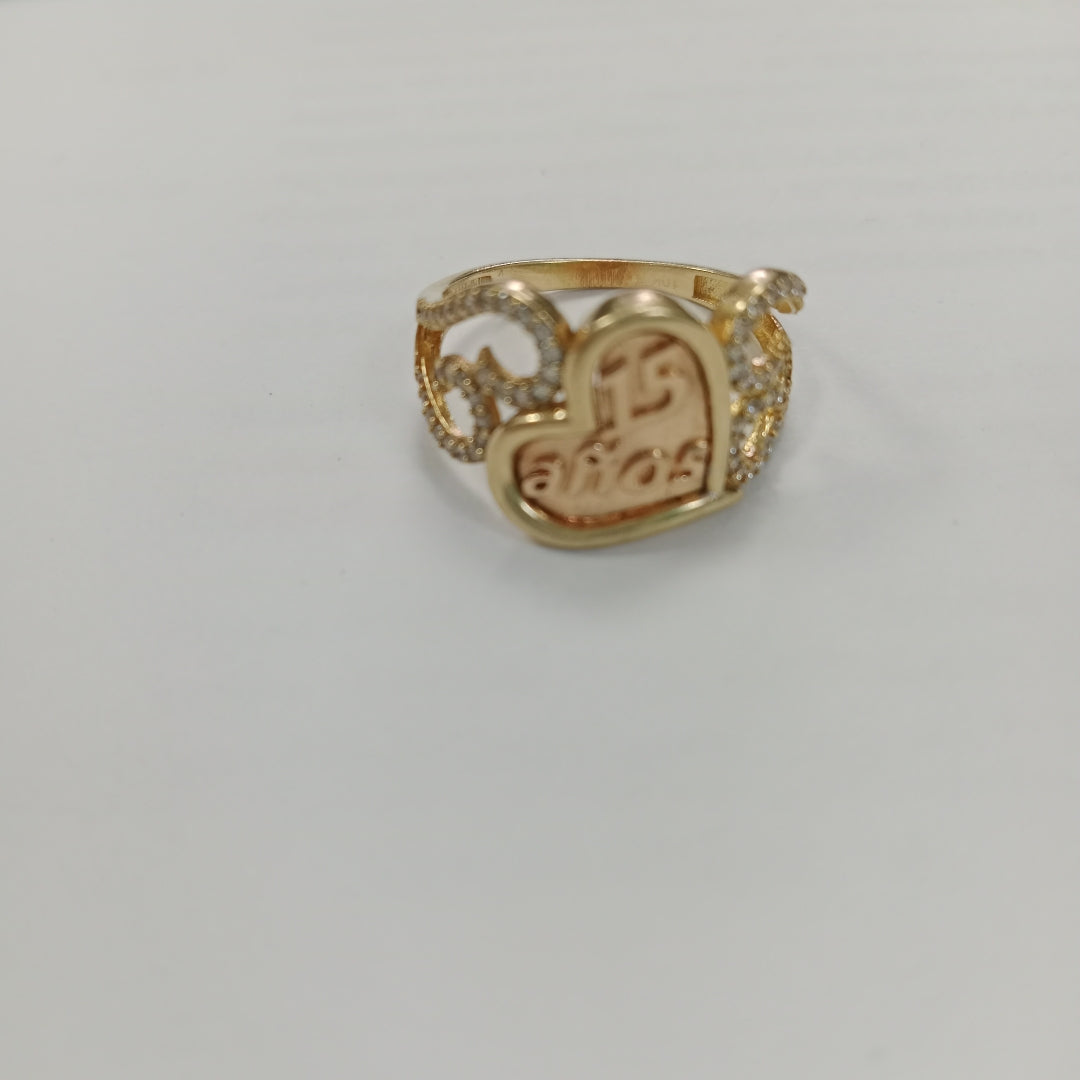 ANILLO CONMEMORATIVO ORO 10 K 2.6 GRMS (SEMINUEVO)