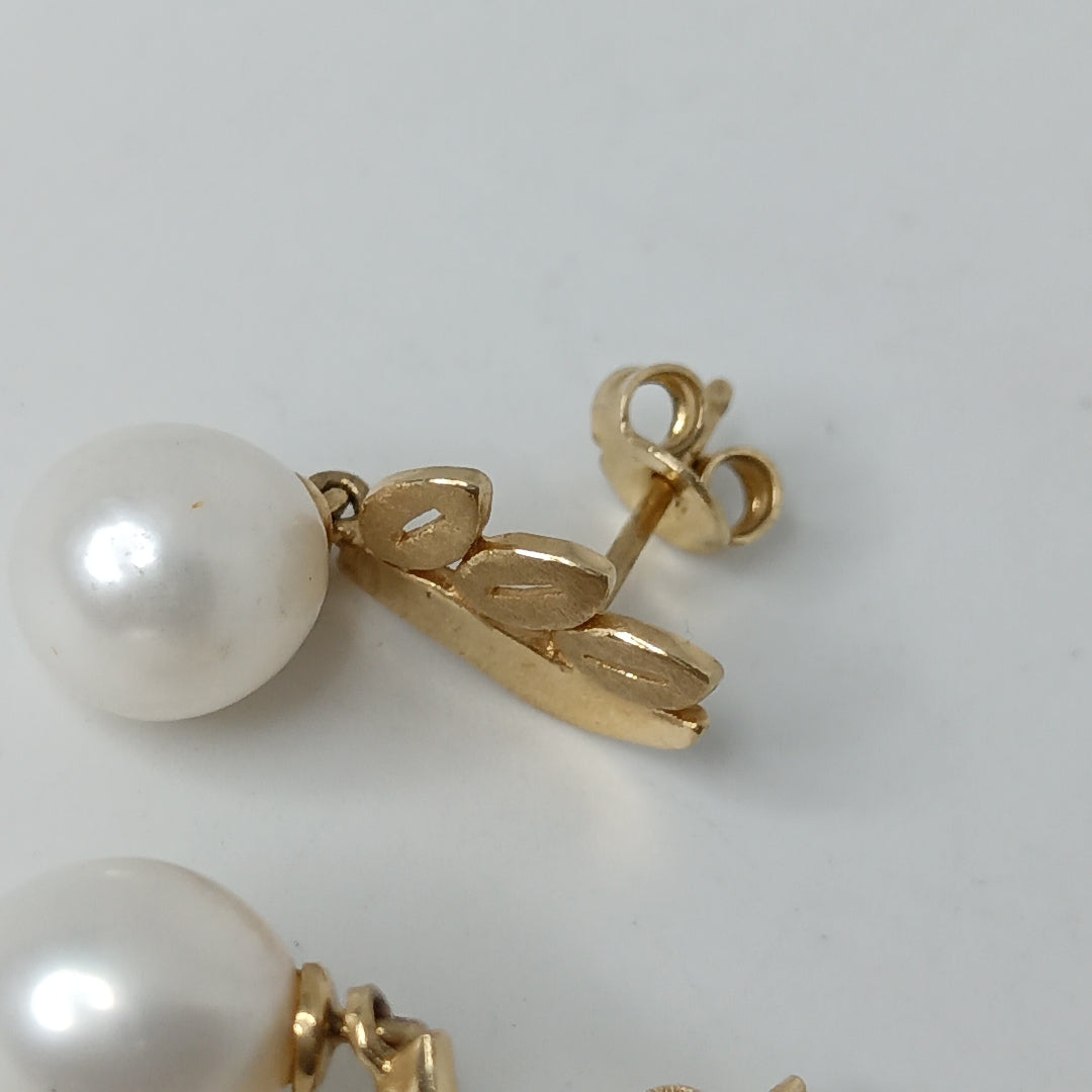 BROQUELES PAR ORO 14 K 3.9 GRMS (SEMINUEVO)