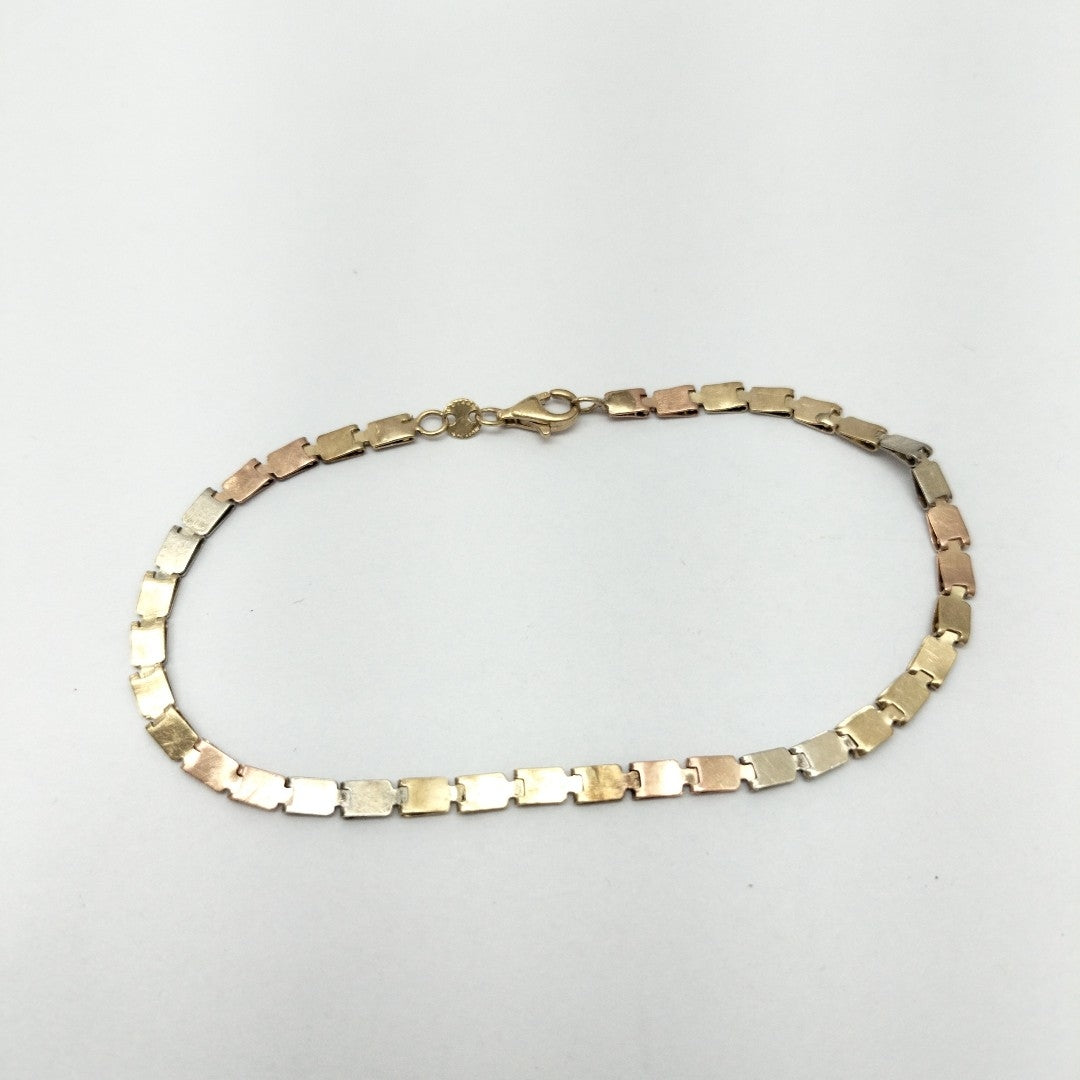 PULSERA ORO, ORO MUY BAJO, ORO COMBINADO 10 K 3.3 GRMS (SEMINUEVO)